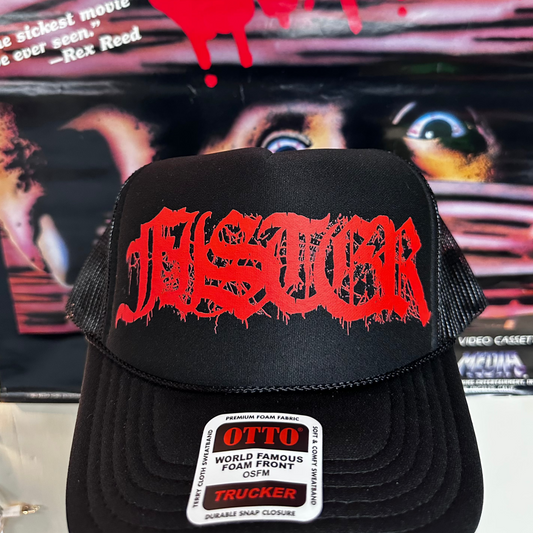 Fister - Oversized Logo Black Trucker Cap