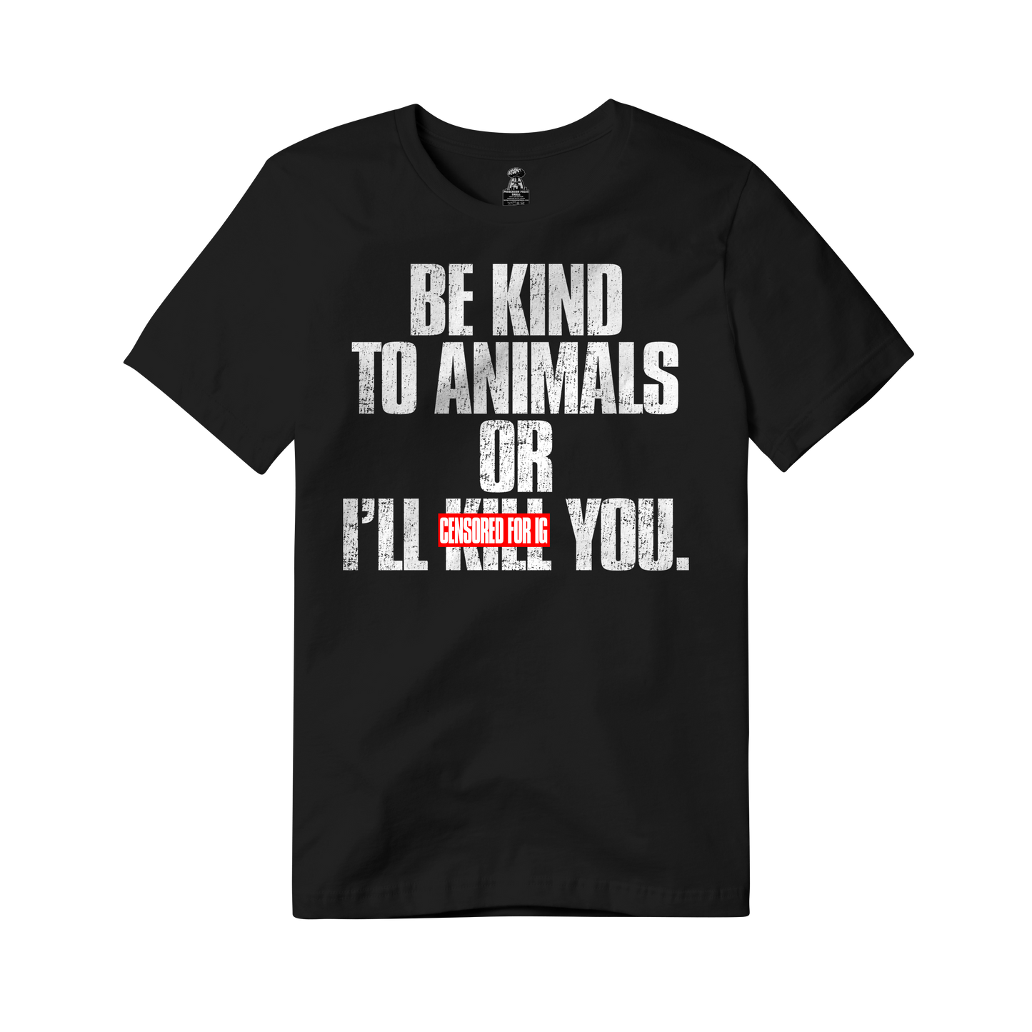 Be Kind To Animals - Black T Shirt