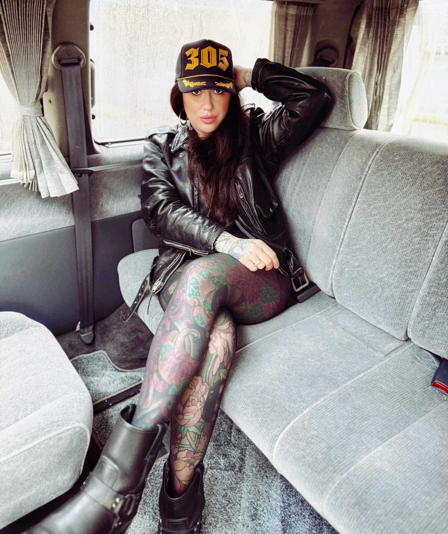 Raised By Witches - 305 Black and Gold Laurel Trucker