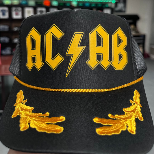AC/AB - Gold Leaf Black Trucker Cap