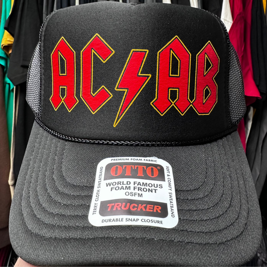 AC/AB - Red/Yellow on Black Trucker Cap