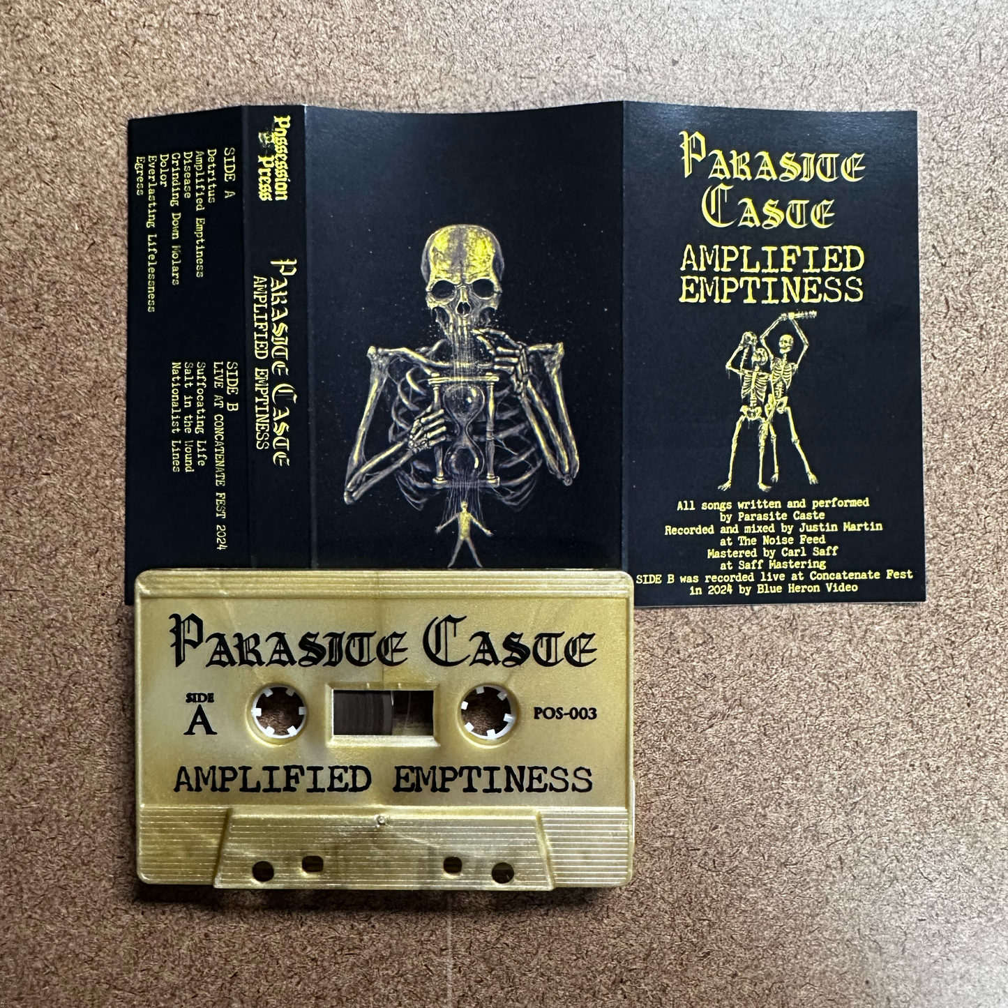 Parasite Caste Gold Cassette and J Card
