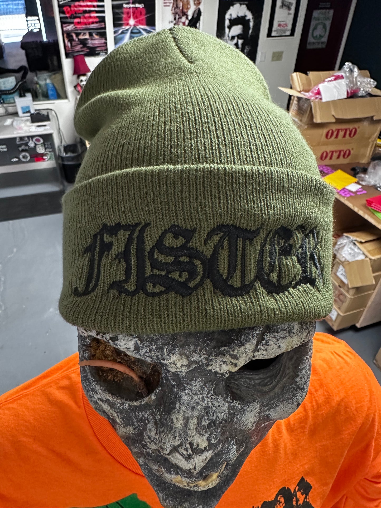 Fister - Drab Olive Embroidered Logo Beanie