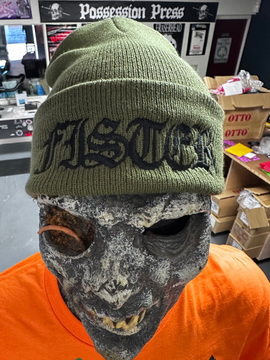 Fister - Drab Olive Embroidered Logo Beanie
