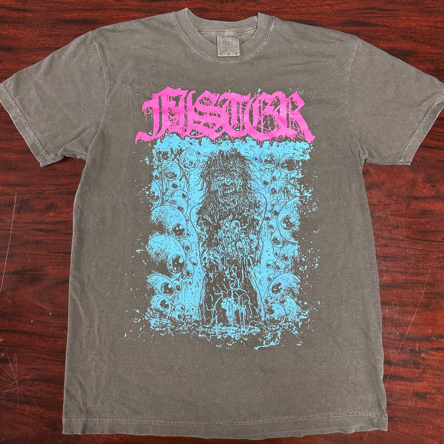 Fister - Nightmare Visitation Pink and Blue on Pepper Comfort Colors T Shirt - VERY LIMITED