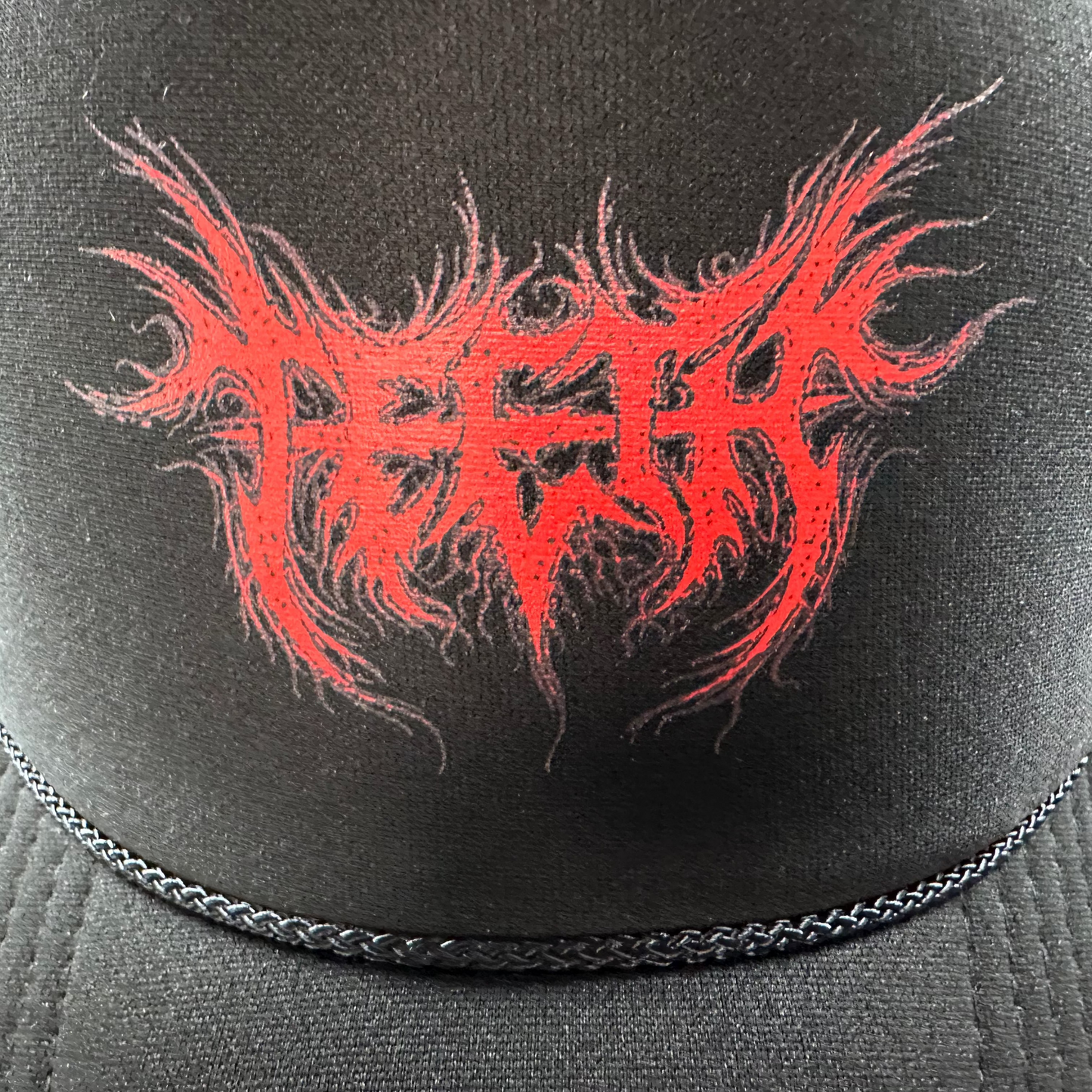 Teeth - Red Logo Black Trucker Cap