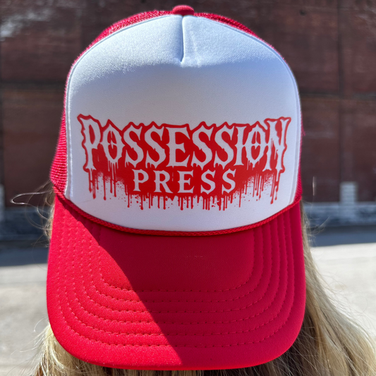 Possession Press  - Red and White Trucker Cap