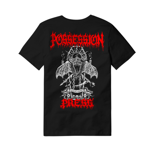 Possession Press - Black Coffin Bat Heavyweight Cotton Tee