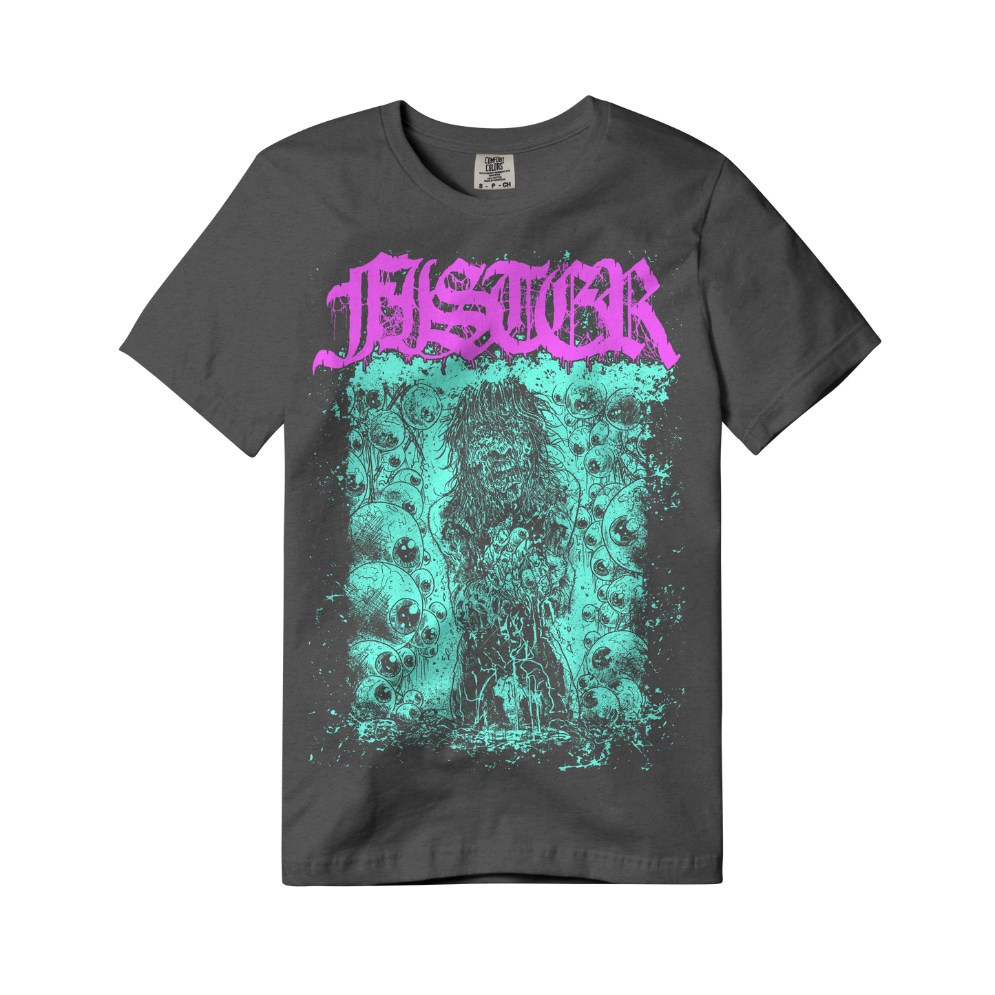 Fister - Nightmare Visitation Pink and Blue on Pepper Comfort Colors T Shirt - VERY LIMITED