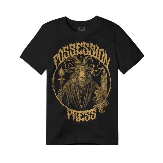 Possession Press Golden Goat - Black T Shirt